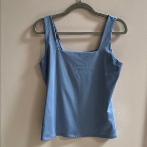 Nine West Classic Blue Square Neck Tank Top